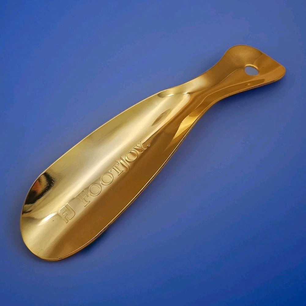 Footjoy Shoe Horn Vintage Brass Gold Made In USA Golf Collectible